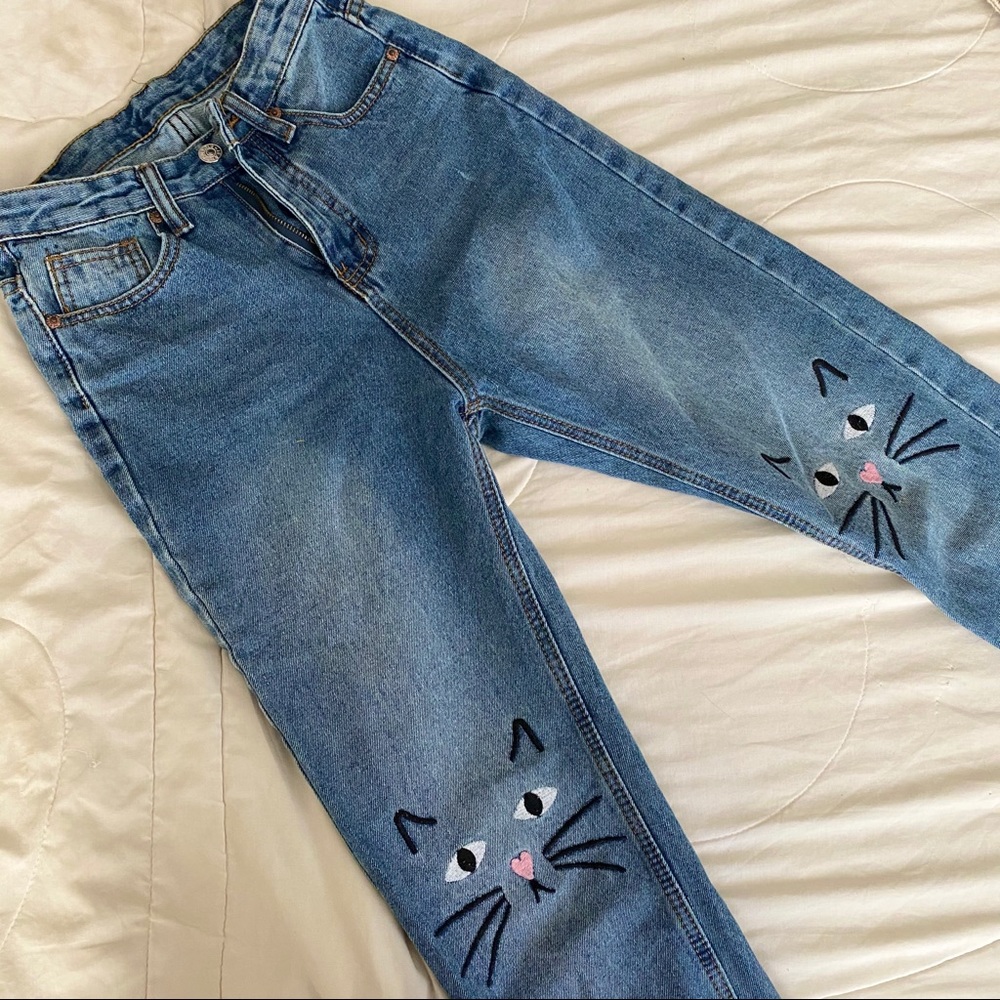 Embroidered Skinny Jeans